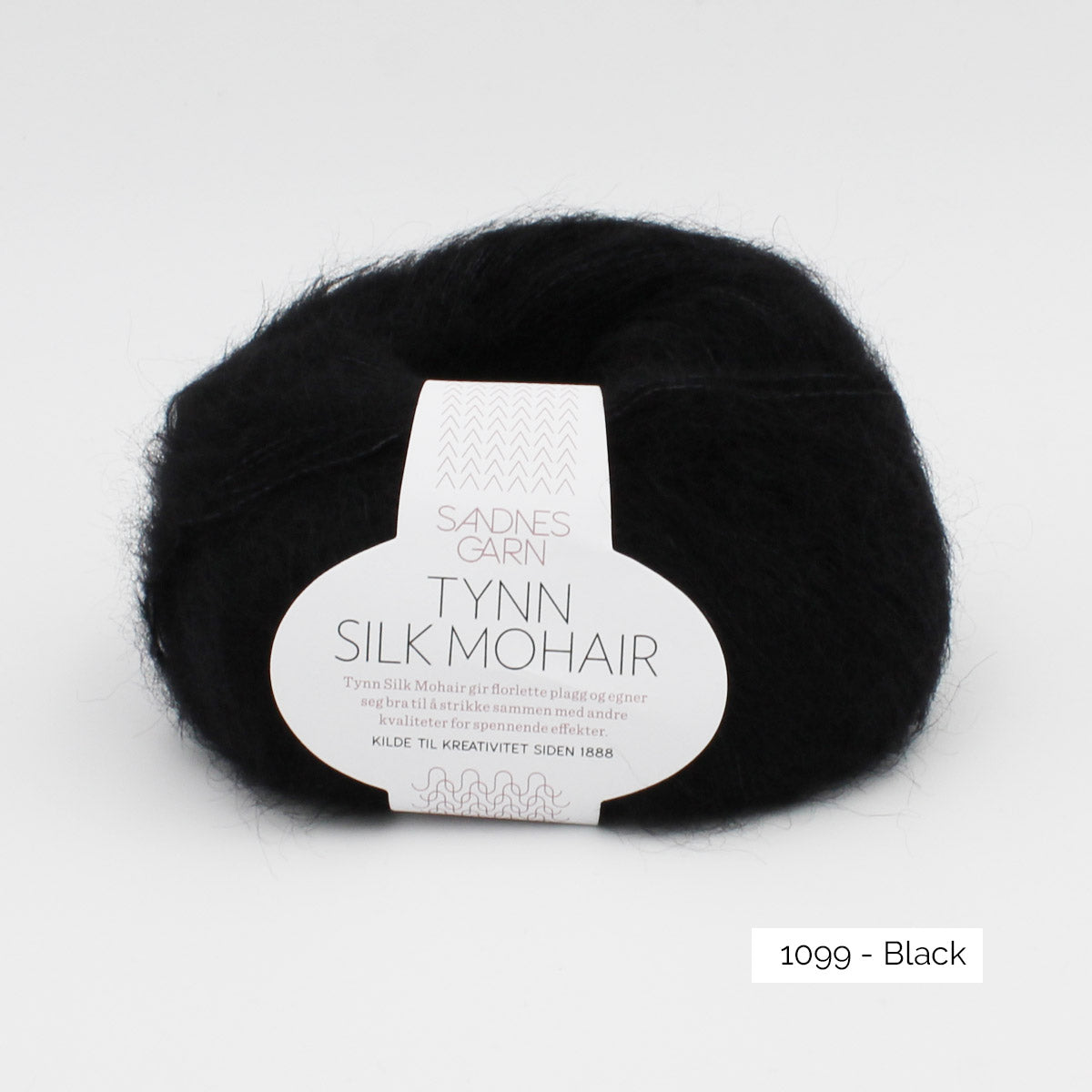 Pelote de Tynn Silk Mohair de Sandnes Garn, coloris 1099 Black