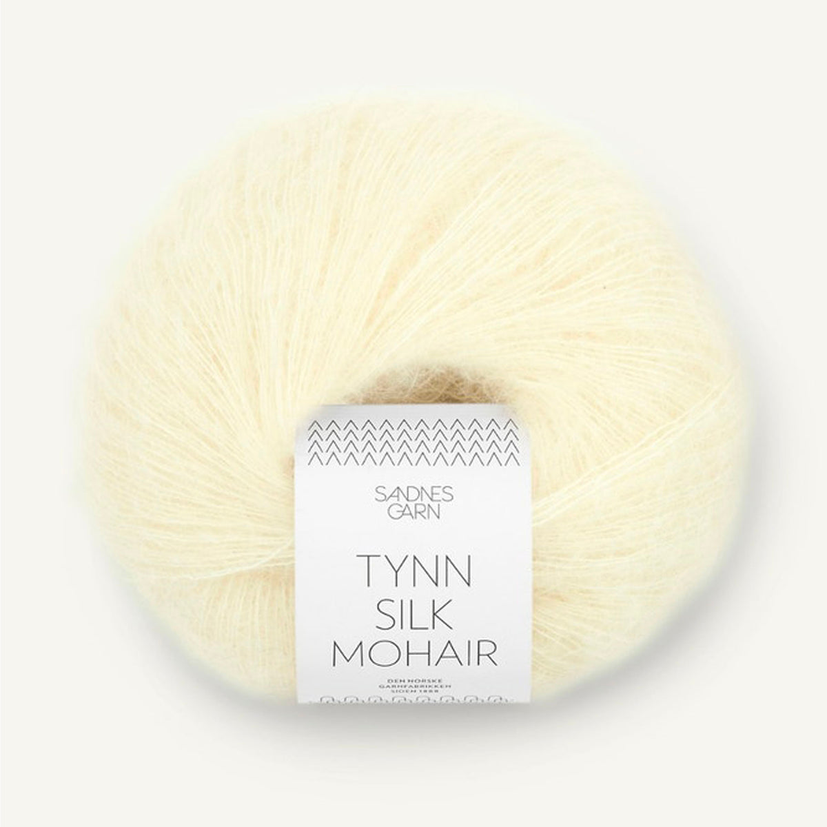 Pelote de Tynn Silk Mohair de Sandnes Garn coloris 2009 Lemon Icing