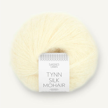 Pelote de Tynn Silk Mohair de Sandnes Garn coloris 2009 Lemon Icing