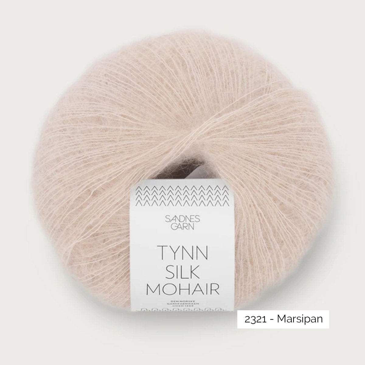 Pelote de Tynn Silk Mohair de Sandnes Garn, coloris 2321 Marsipan