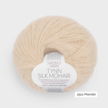 Pelote de Tynn Silk Mohair de Sandnes Garn coloris 2511 Mandel