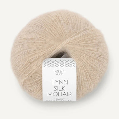 Pelote de Tynn Silk Mohair de Sandnes Garn coloris 2650 Beige Mottled