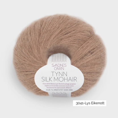 Pelote de Tynn Silk Mohair de Sandnes Garn coloris 3041 Lys Eikenott