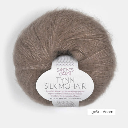 Pelote de Tynn Silk Mohair de Sandnes Garn coloris 3161 Acorn