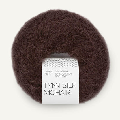 Pelote de Tynn Silk Mohair de Sandnes Garn coloris 3591 Chocolate Plum