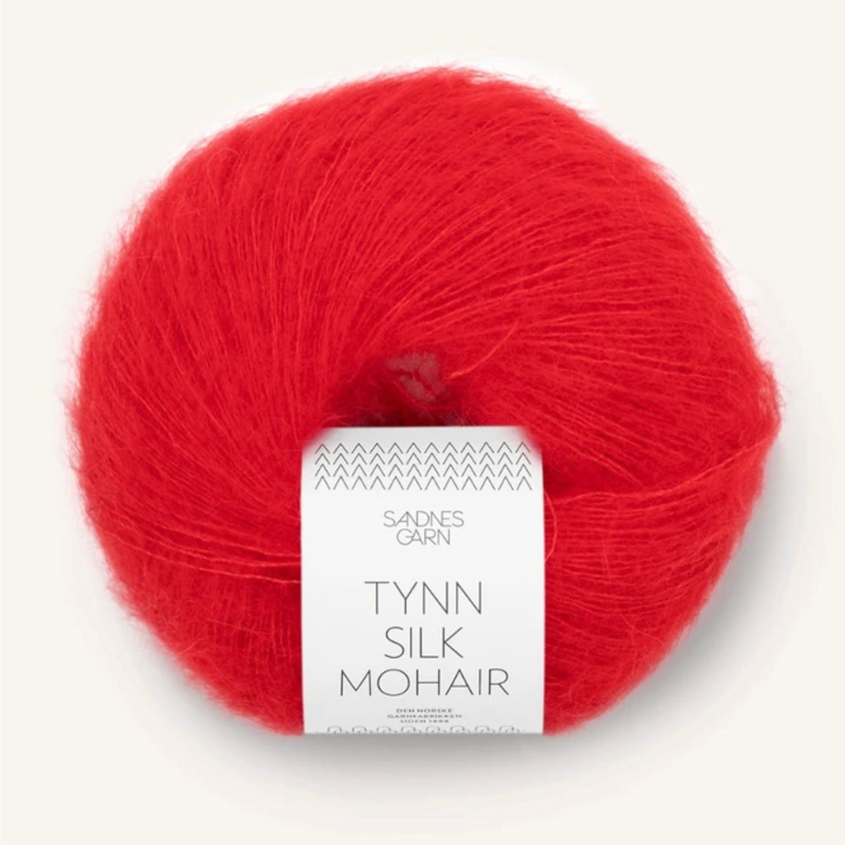 Pelote de Tynn Silk Mohair de Sandnes Garn coloris 4018 Scarlet Red