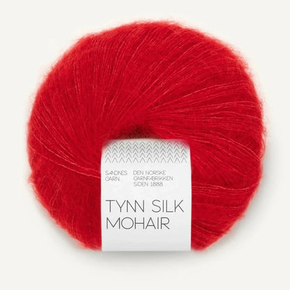 Pelote de Tynn Silk Mohair de Sandnes Garn coloris 4219 True Red