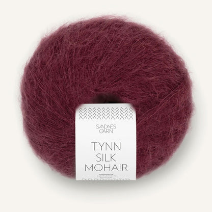 Pelote de Tynn Silk Mohair de Sandnes Garn coloris 4372 Dyp Burgunder