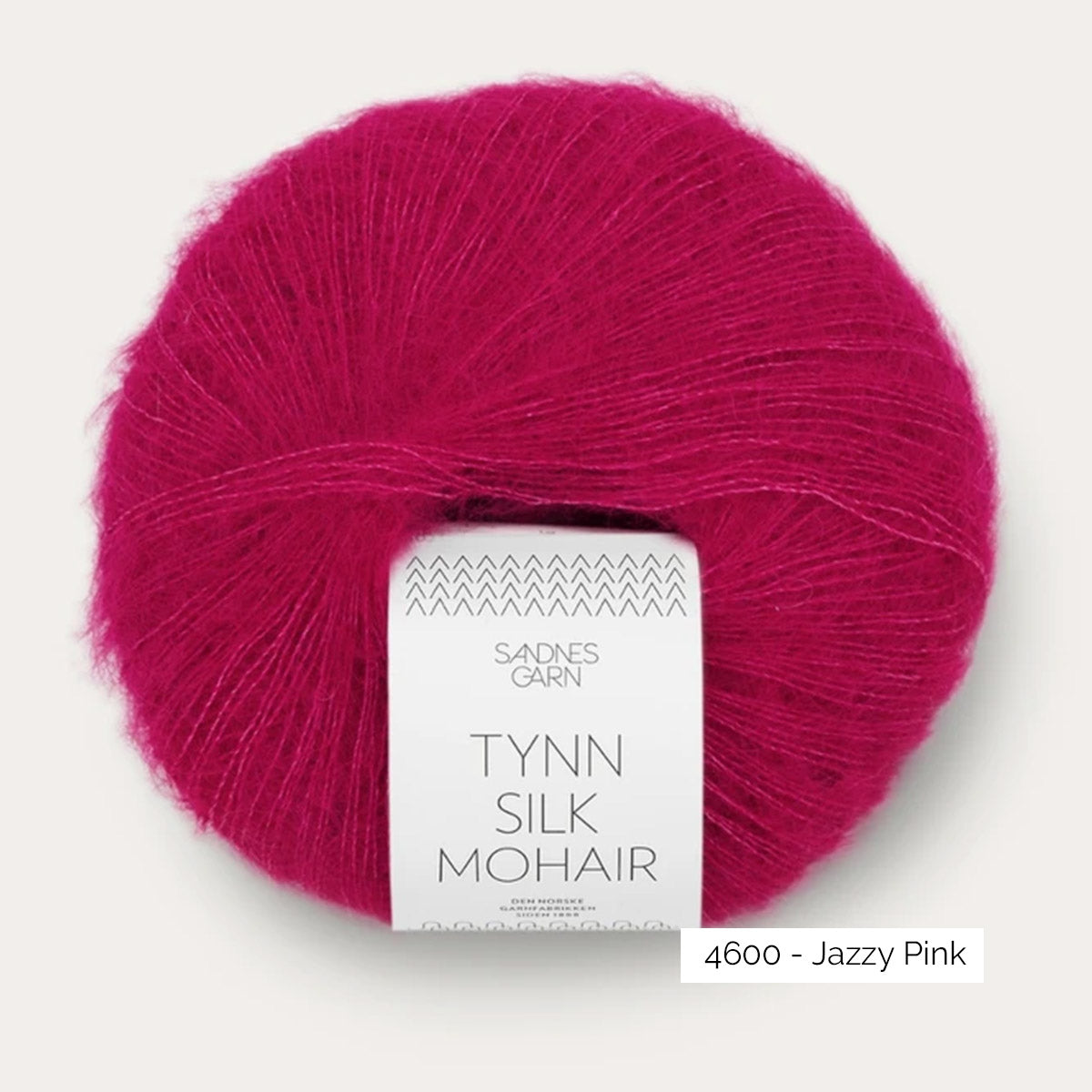 Pelote de Tynn Silk Mohair de Sandnes Garn, coloris 4600 Jazzy Pink
