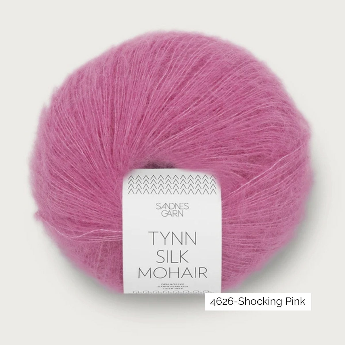 Pelote de Tynn Silk Mohair de Sandnes Garn, coloris 4626 Shocking Pink