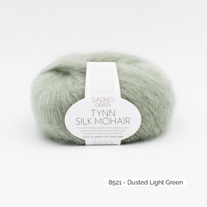 Pelote de Tynn Silk Mohair de Sandnes Garn coloris 8521 Dusted Light Green
