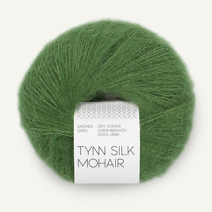 Pelote de Tynn Silk Mohair de Sandnes Garn coloris 8753 Vineyard Green
