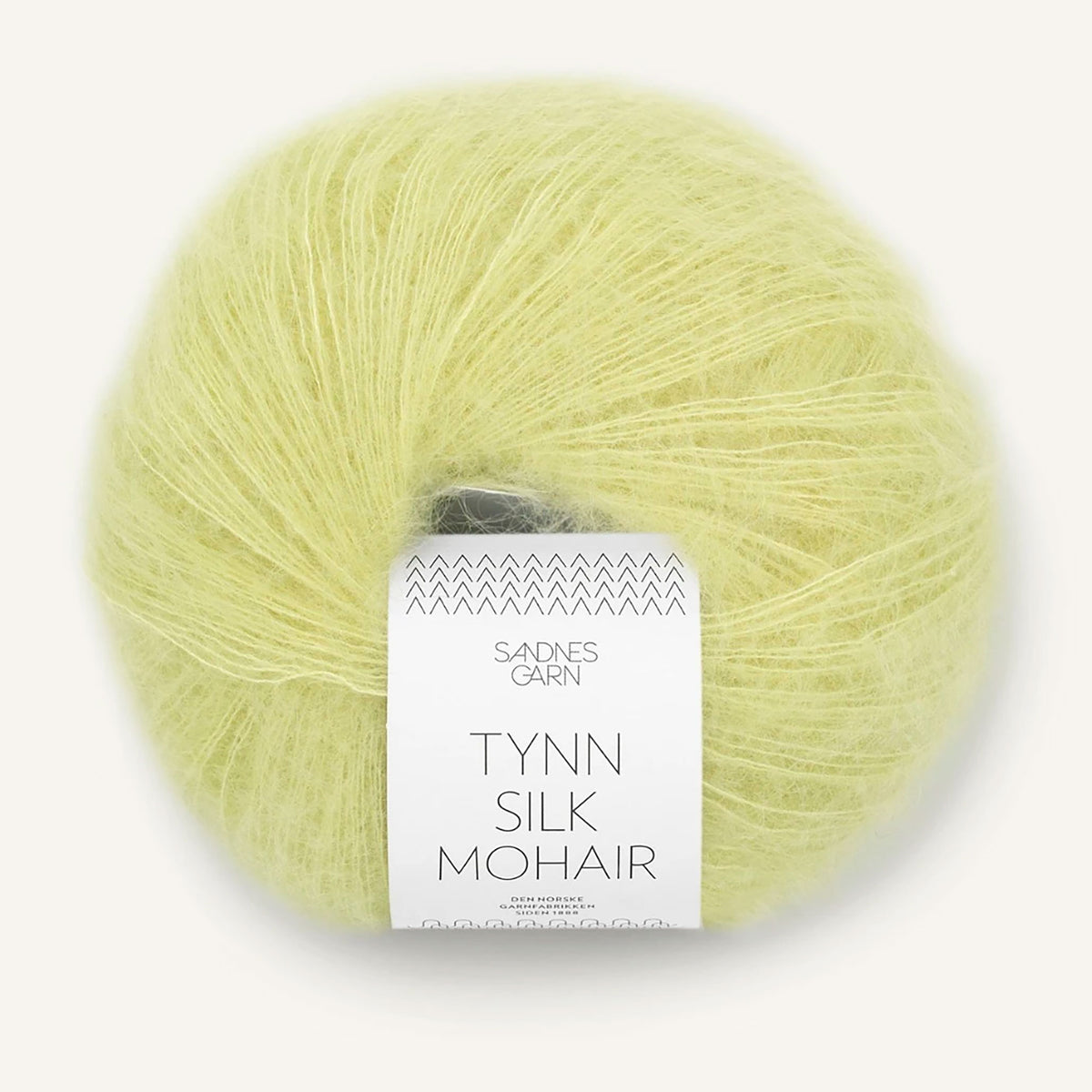 Pelote de Tynn Silk Mohair de Sandnes Garn coloris 9523 Lime Punch