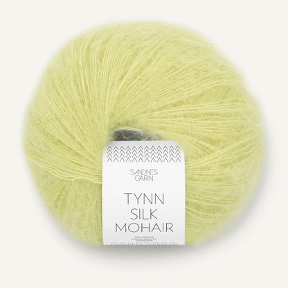 Pelote de Tynn Silk Mohair de Sandnes Garn coloris 9523 Lime Punch