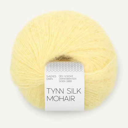 Pelote de Tynn Silk Mohair de Sandnes Garn coloris 9602 Lemonade
