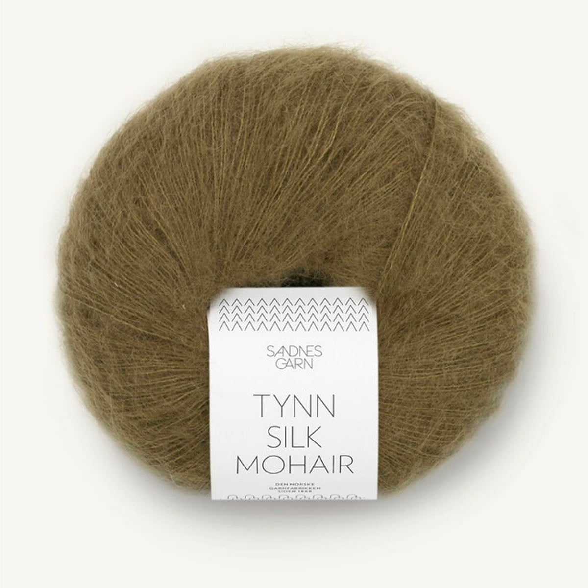 Pelote de Tynn Silk Mohair de Sandnes Garn coloris 9873 Dark Olive