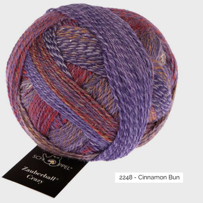 Pelote de Crazy Zauberball de Schoppel Wolle coloris 2248 Cinnamon Bun