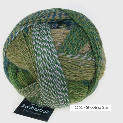 Pelote de Crazy Zauberball de Schoppel Wolle coloris 2292 Shooting Star