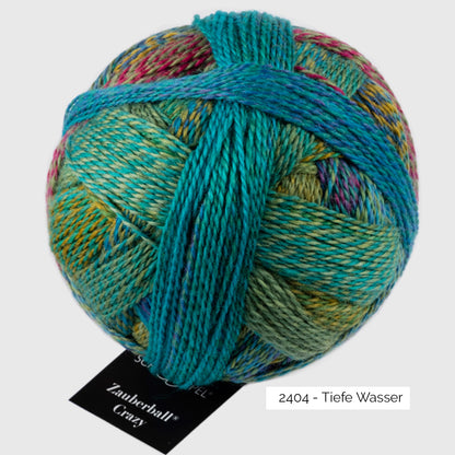 Crazy Zauberball de Schoppel Wolle coloris 2404 Tiefe Wasser
