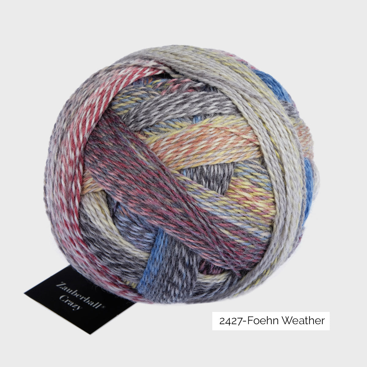 Pelote de Crazy Zauberball de Schoppel Wolle coloris 2427 Foehn Weather