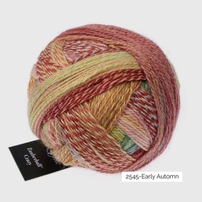 Pelote de Crazy Zauberball de Schoppel Wolle coloris 2545 Early Autumn