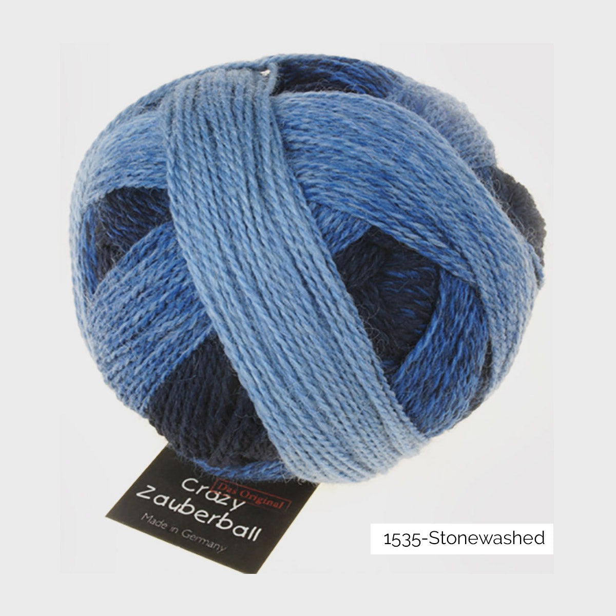 Pelote de Zauberball Crazy de Schoppel Wolle coloris 1535 Stonewashed