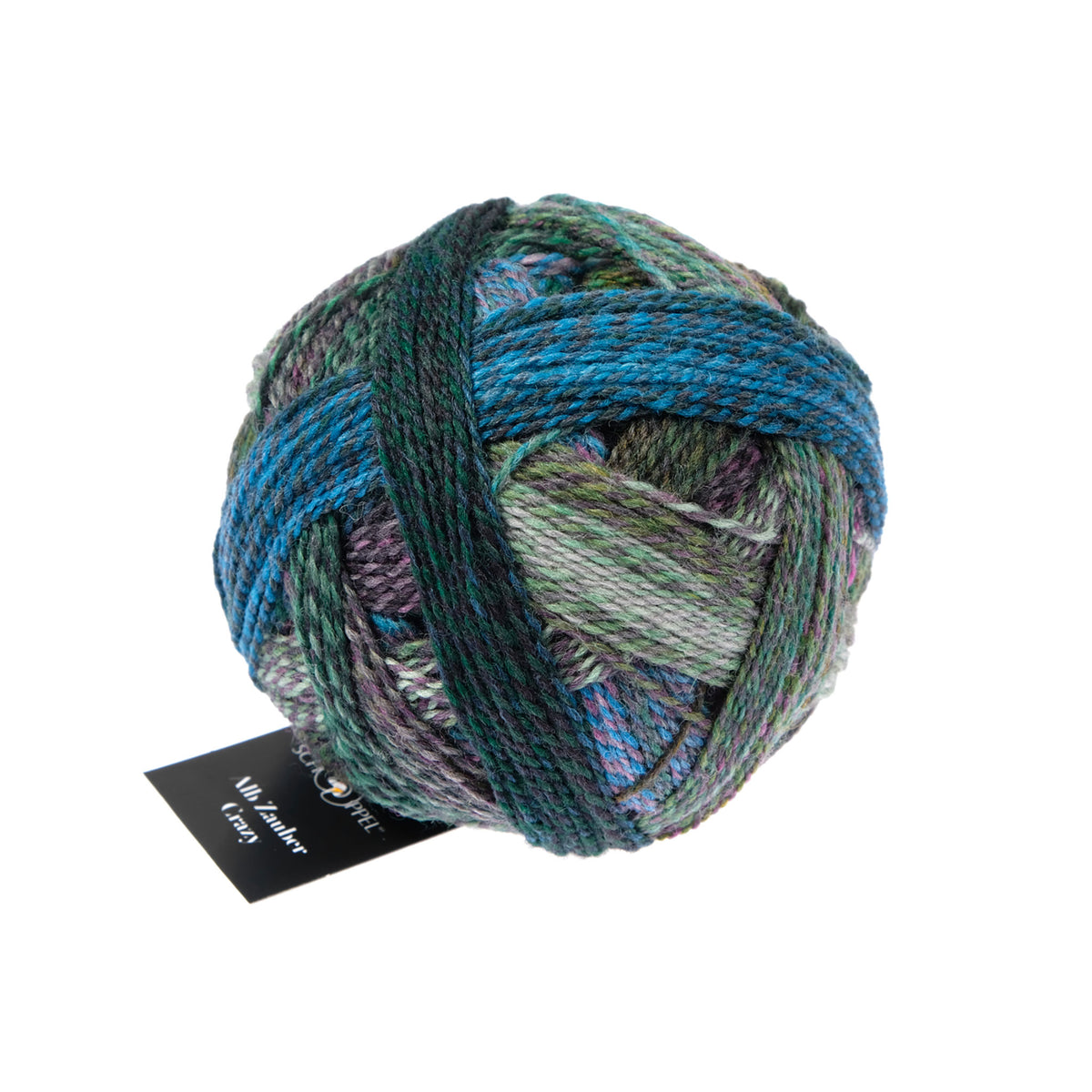 Pelote de Zauberball Crazy de Schoppel Wolle coloris 2529 Spincycle