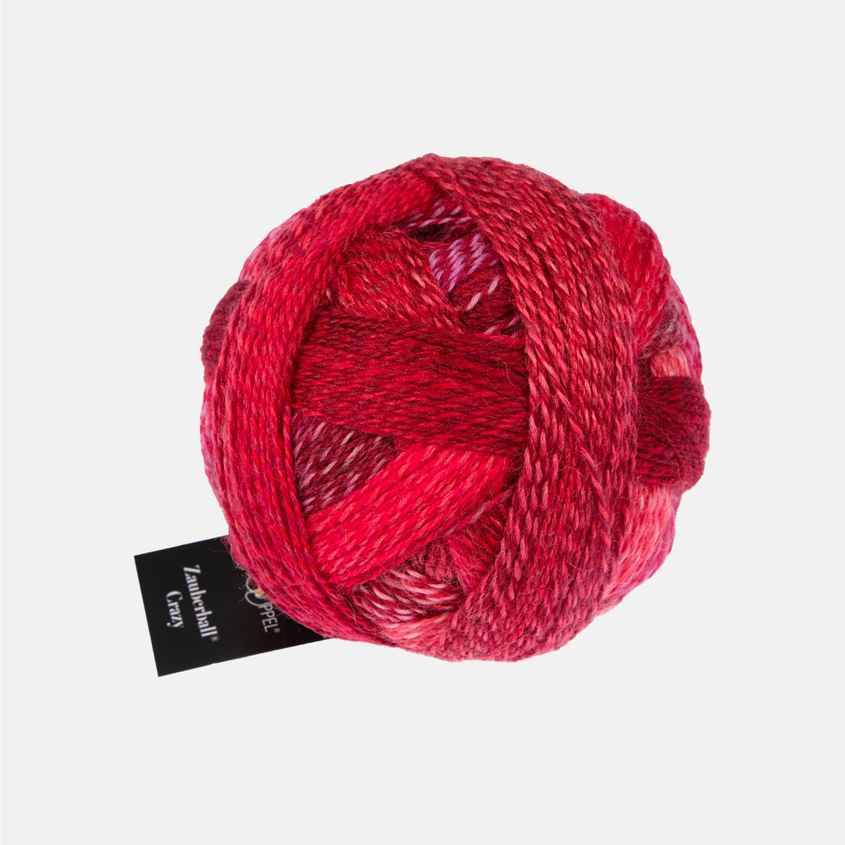 Pelote de Zauberball Crazy de Schoppel Wolle coloris 2620 Red in a Suit