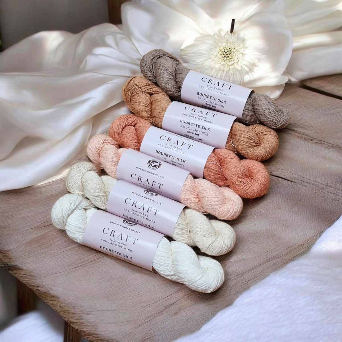 Bourrette de Soie - Spun Silk Yarns