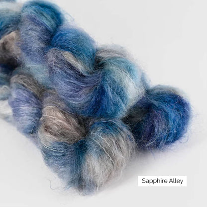 Echeveaux de Fat Mohair de Sysleriget coloris Sapphire Alley