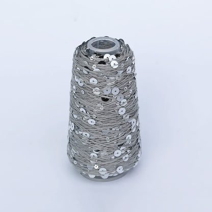 Cone de Sequins de Sysleriget, coloris 02 Silver Grey (Sølv)