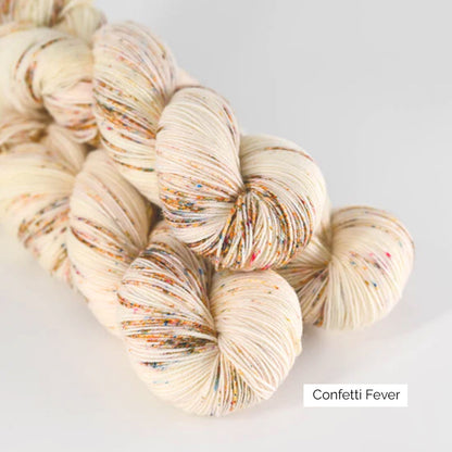 Echeveaux de Sock de Sysleriget, coloris Confetti Fever