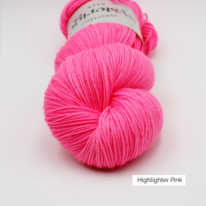 Echeveau de Sock de Sysleriget, coloris Highlighter Pink