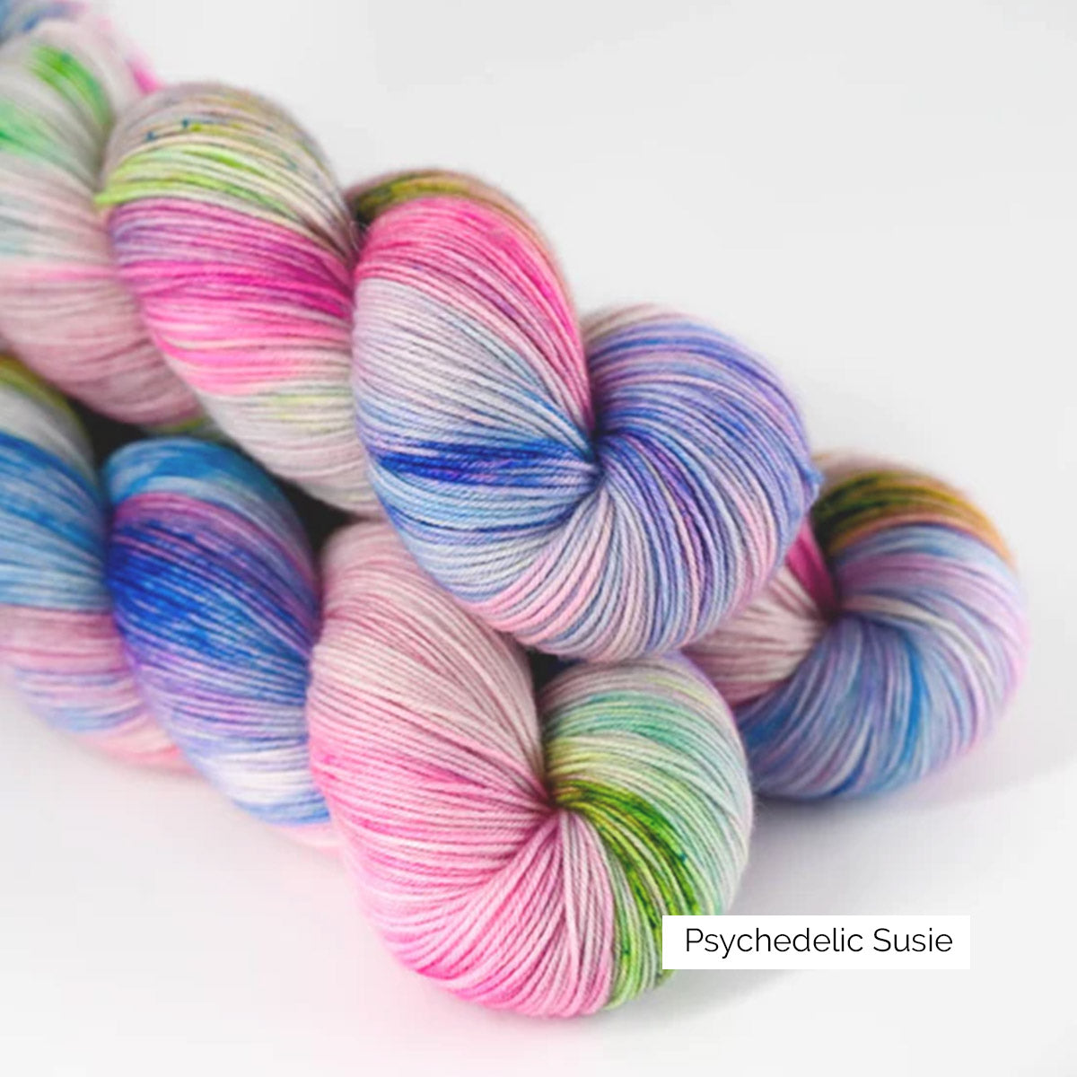 Echeveaux de Sock de Sysleriget, coloris Psychedelic Susie