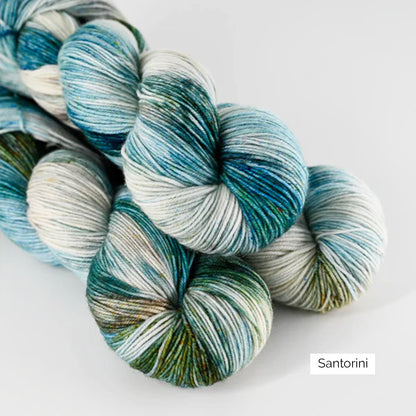 Echeveaux de Sock de Sysleriget, coloris Santorini