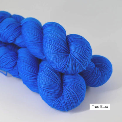 Echeveaux de Sock de Sysleriget, coloris True Blue