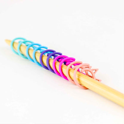 Marqueurs ouverts Cat Rings de Twice Sheared Sheep, coloris Rainbow