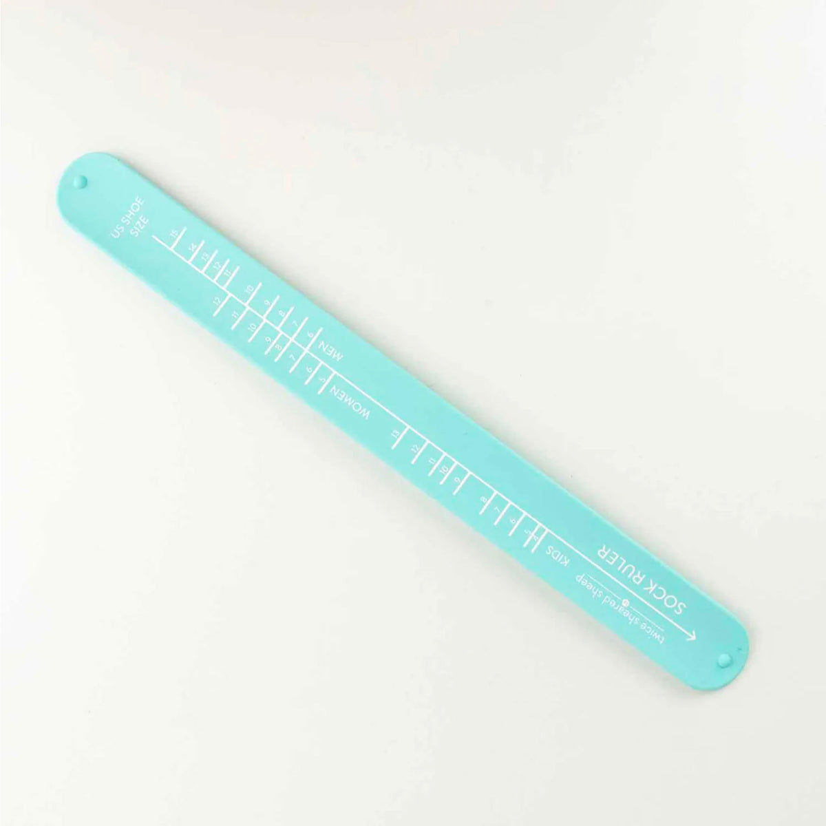 Sock ruler de Twice Sheared Sheep coloris Seaglass