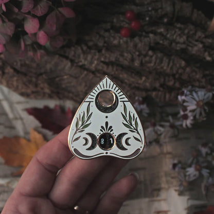Compte-rangs Twill & Print, type Pins, modèle Ouija (White)