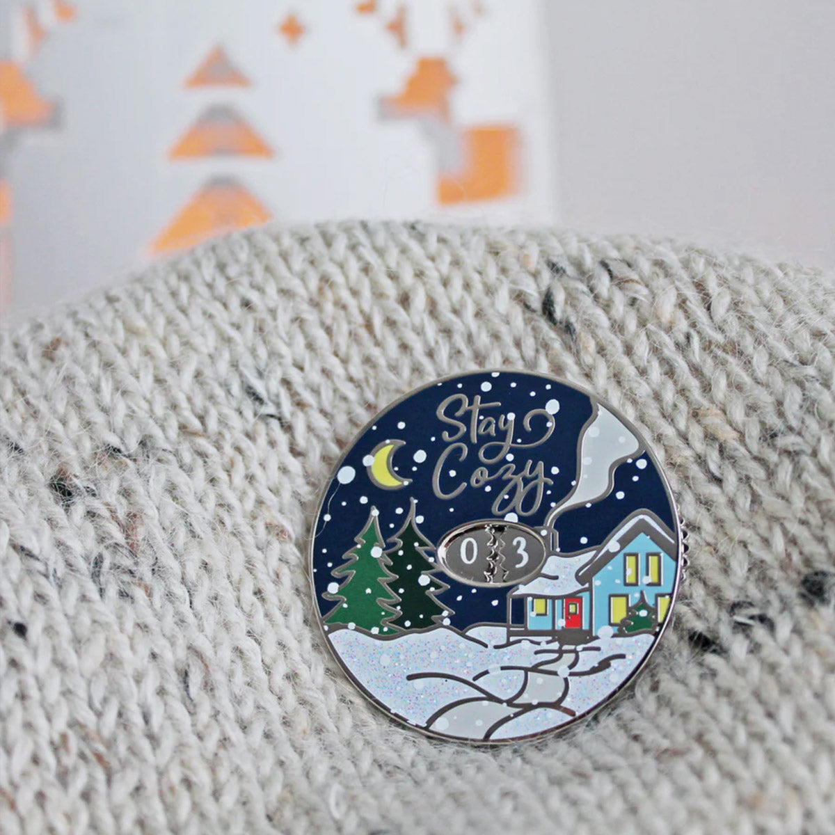 Compte-rangs Twill & Print, type Pins, modèle Winter