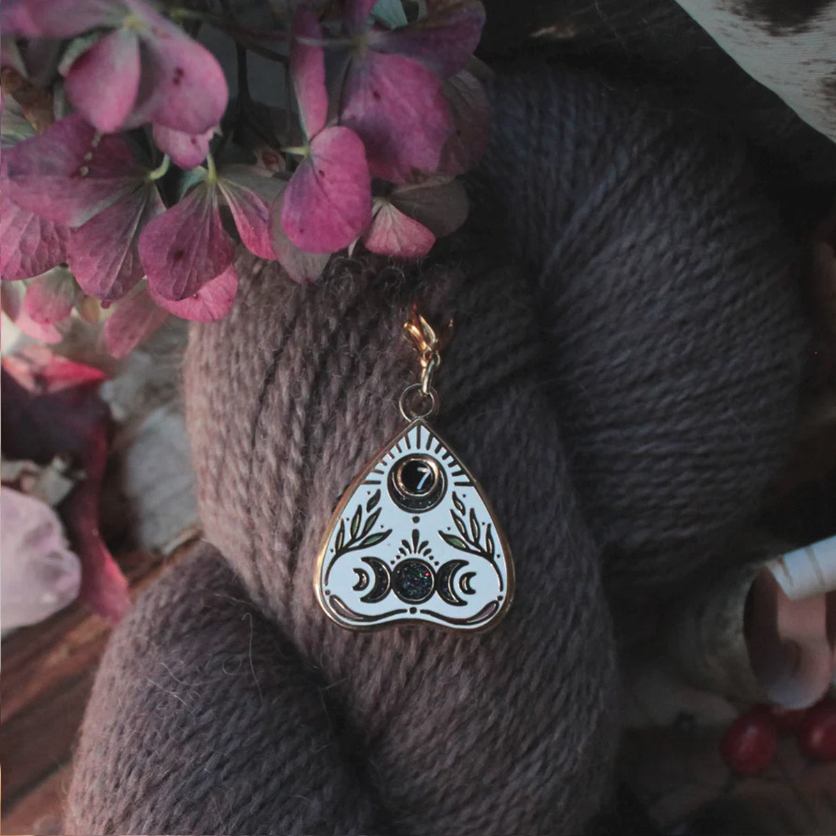 Mini compte-rangs Twill & Print, type Progress Keeper, modèle Ouija (White)