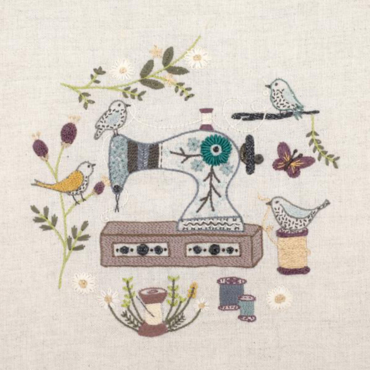 Kit de broderie Un Chat dans l'Aiguille modèle L'Atelier de Couture