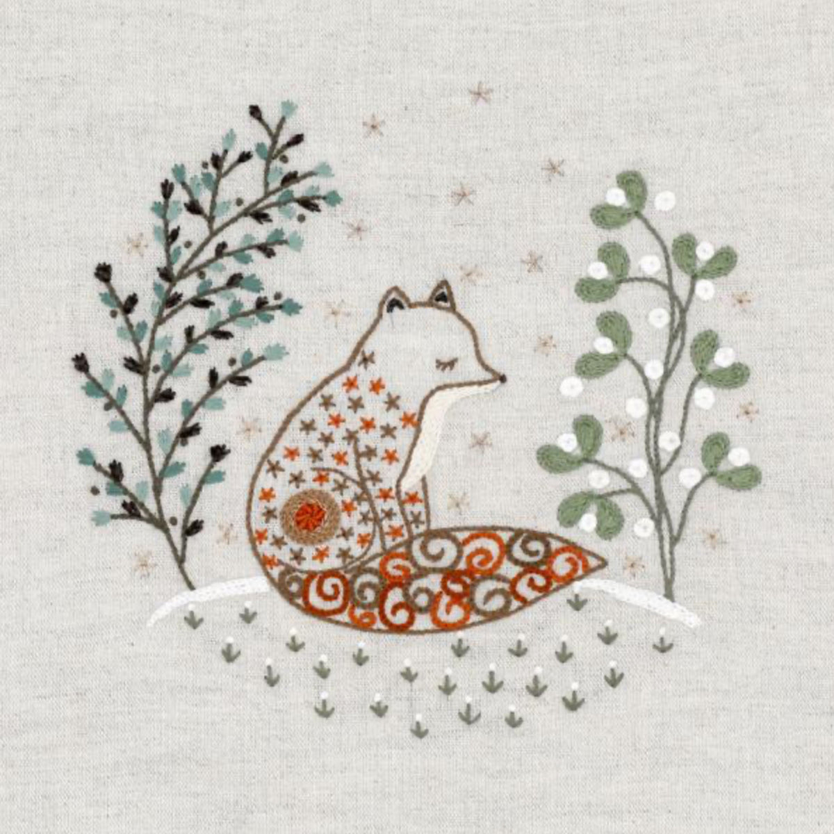 Kit de broderie Un Chat dans l'Aiguille modèle Goupil des Bois