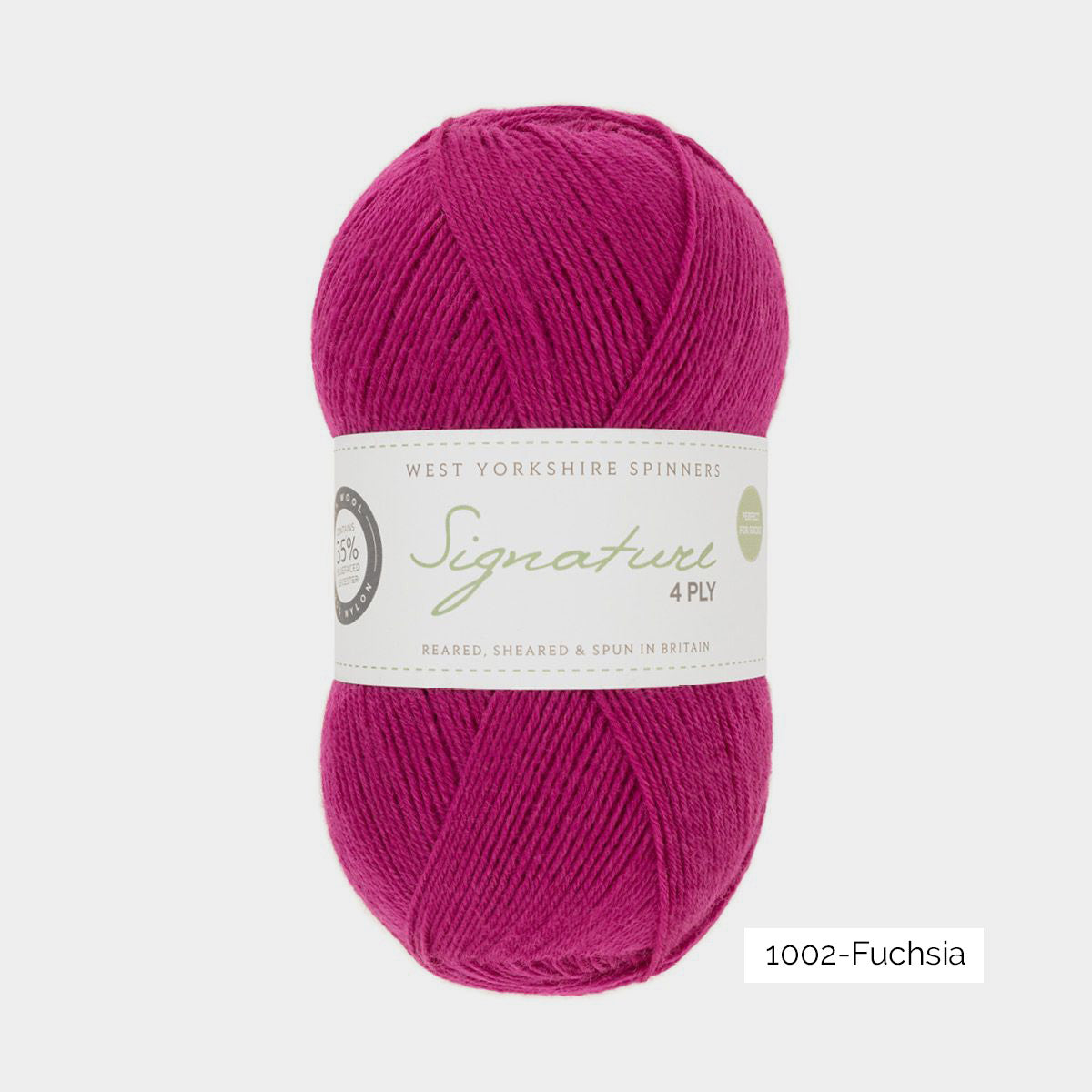 Pelote de Signature 4ply de West Yorkshire Spinners (WYS) coloris 1002 Fuchsia