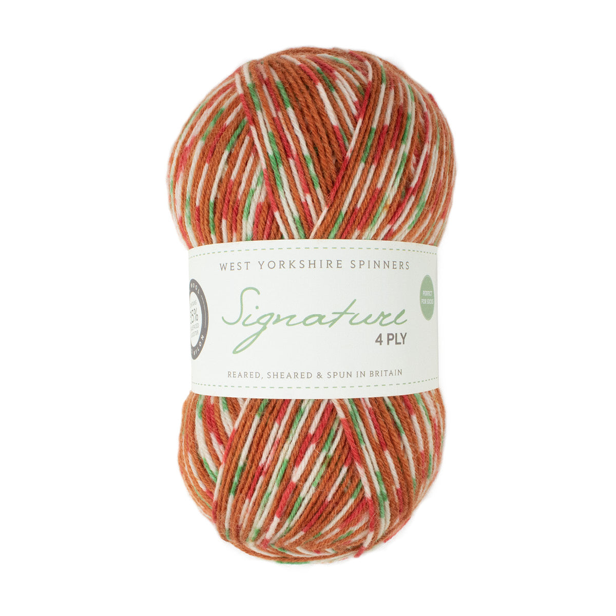 Pelote de Signature 4-ply de West Yorkshire Spinners (WYS), coloris 1109 Gingerbread