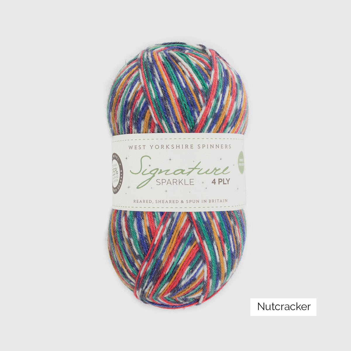 Pelote de Signature 4-ply de West Yorkshire Spinners (WYS), coloris 1166 Nutcracker (Sparkle)