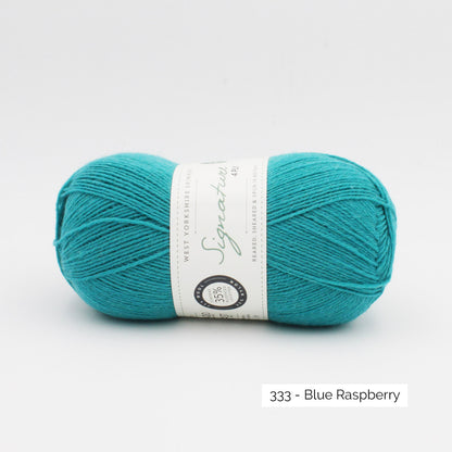 Pelote de Signature 4ply de West Yorkshire Spinners (WYS) coloris 333 Blue Raspberry