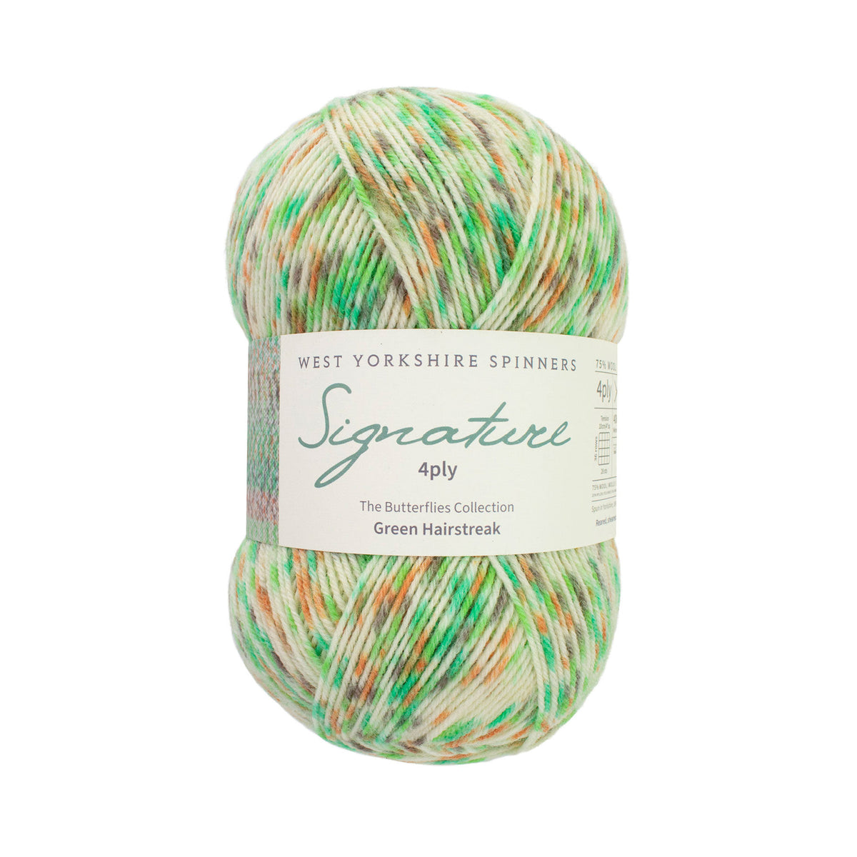 Pelote de Signature 4ply de West Yorkshire Spinners (WYS) coloris 1246 Green Hairstreak
