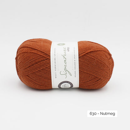 Pelote de Signature 4ply de West Yorkshire Spinners (WYS) coloris 630 Nutmeg