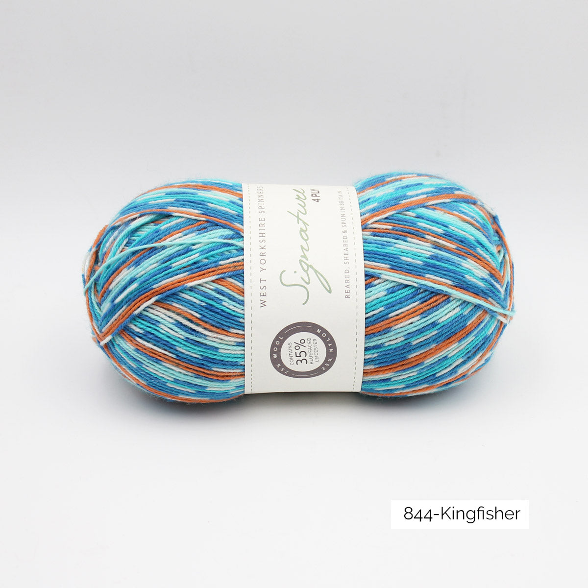 Pelote de Signature 4ply de West Yorkshire Spinners (WYS), coloris 844 Kingfisher